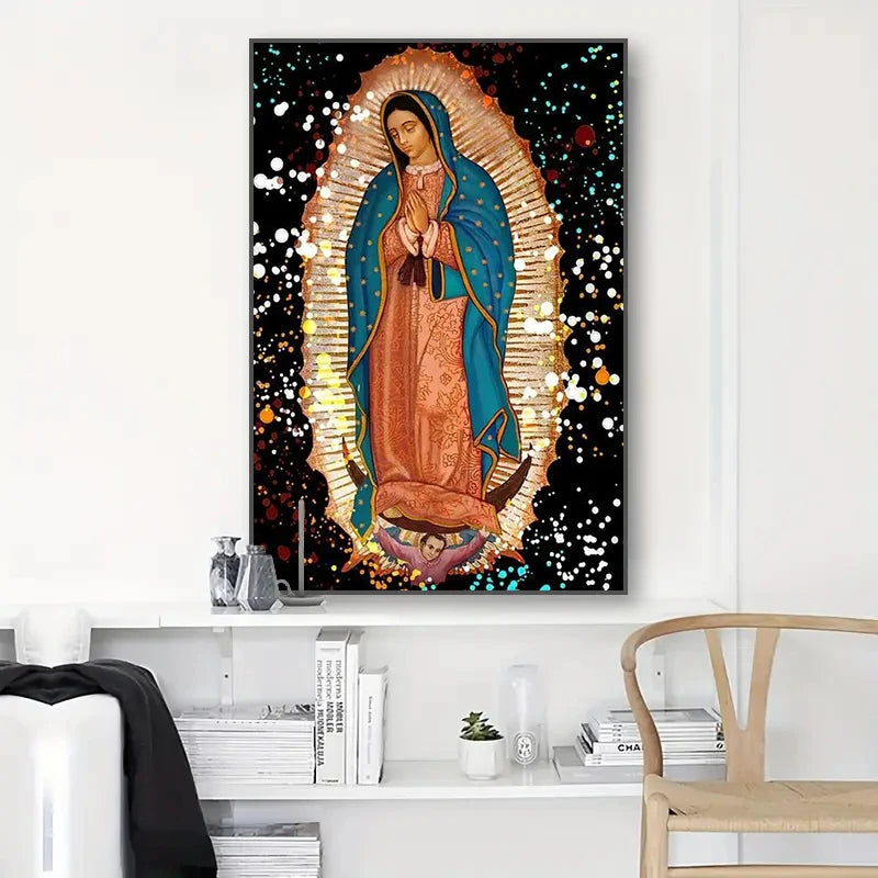 Arte de Parede Retrô Senhora de Guadalupe